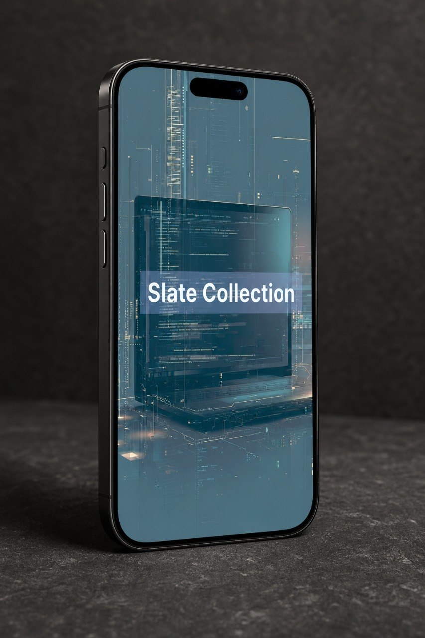 Phone displaying "Slate Collection"