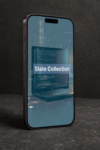 Phone displaying "Slate Collection"